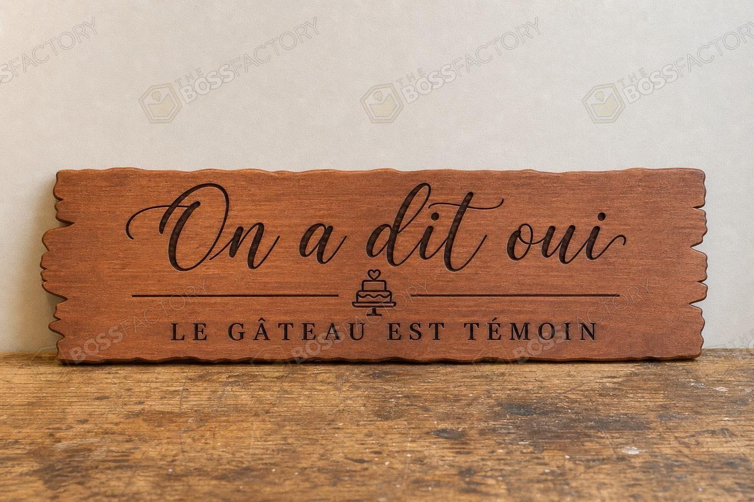 Wedding sign displayed at a reception