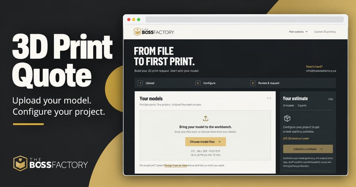 3D Print Quote Tool